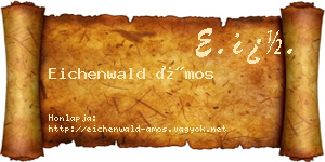 Eichenwald Ámos névjegykártya